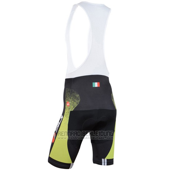 2015 Fahrradbekleidung Castelli SIDI Shwarz und Grun Trikot Kurzarm und Tragerhose